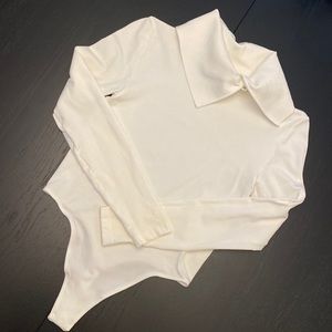 Woolford Opaque Naturel long-sleeve body suit